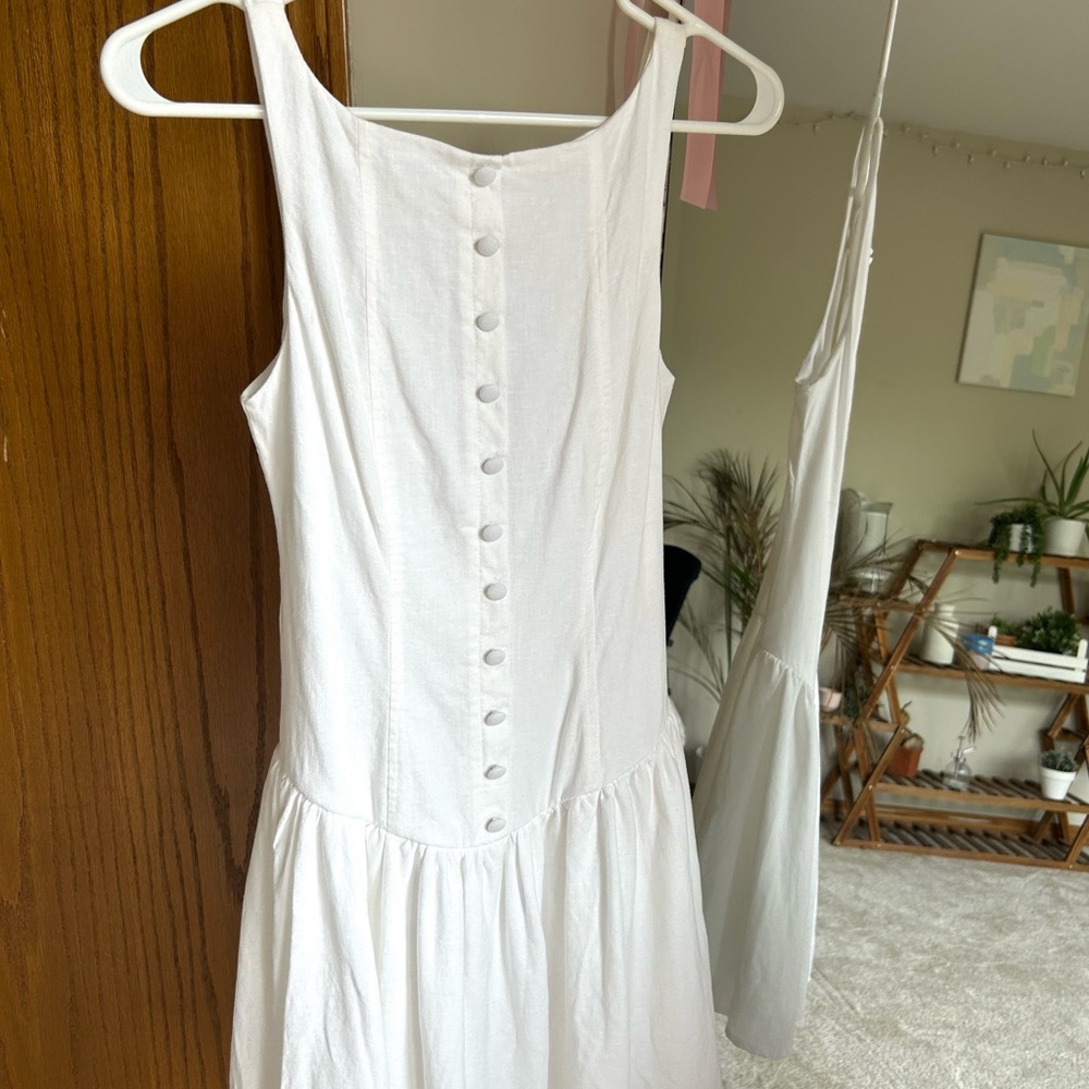 Target White Sleeveless Scoop Neck Sundress